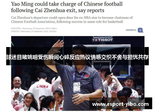 球迷目睹姚明受伤瞬间心碎反应热议情感交织不舍与担忧共存