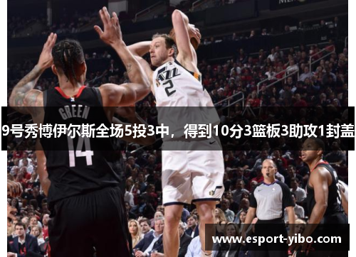 9号秀博伊尔斯全场5投3中，得到10分3篮板3助攻1封盖